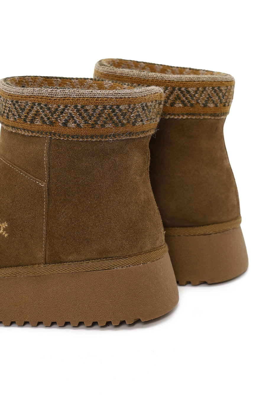 Woman Taba Patterned Suede Teddy Boots