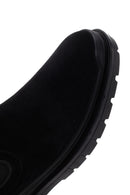 Men's Black Casual Chelsea Suede Leather Boots | Derimod