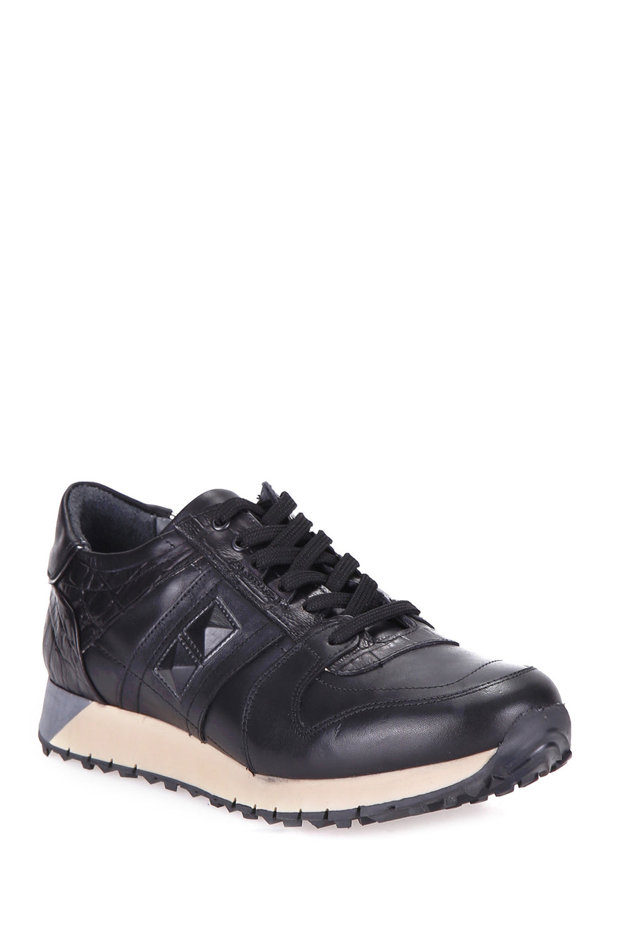 Crocodile Patterned Men's Leather Sneaker