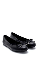 Women's Leather Bow Detailed Ballerinas | Derimod