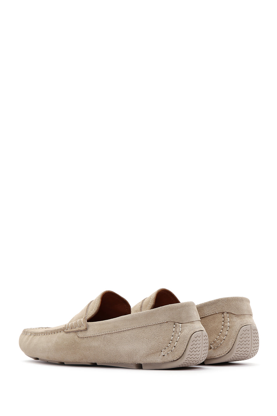 Men's Beige Suede Leather Loafer