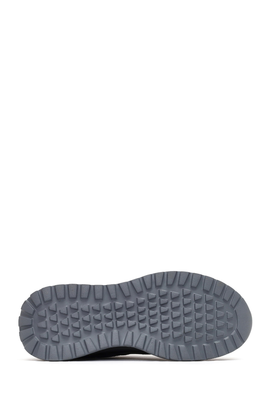 Erkek Siyah Bağcıklı Kalın Tabanlı Deri Sneaker