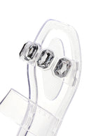 Women's Transparent Jelly Stone Slippers | Derimod