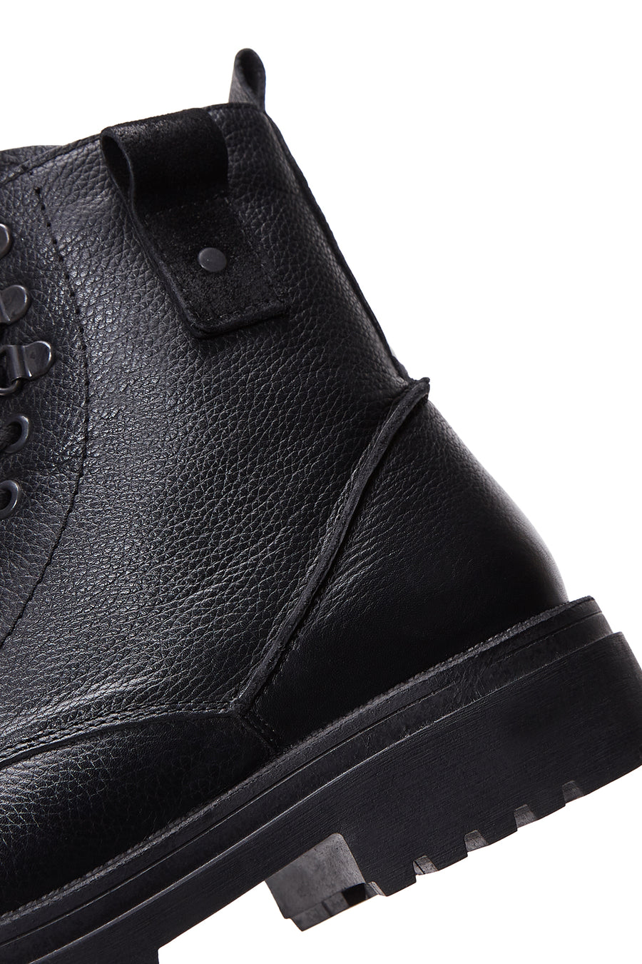 Men's Black Leather Zippered Boots