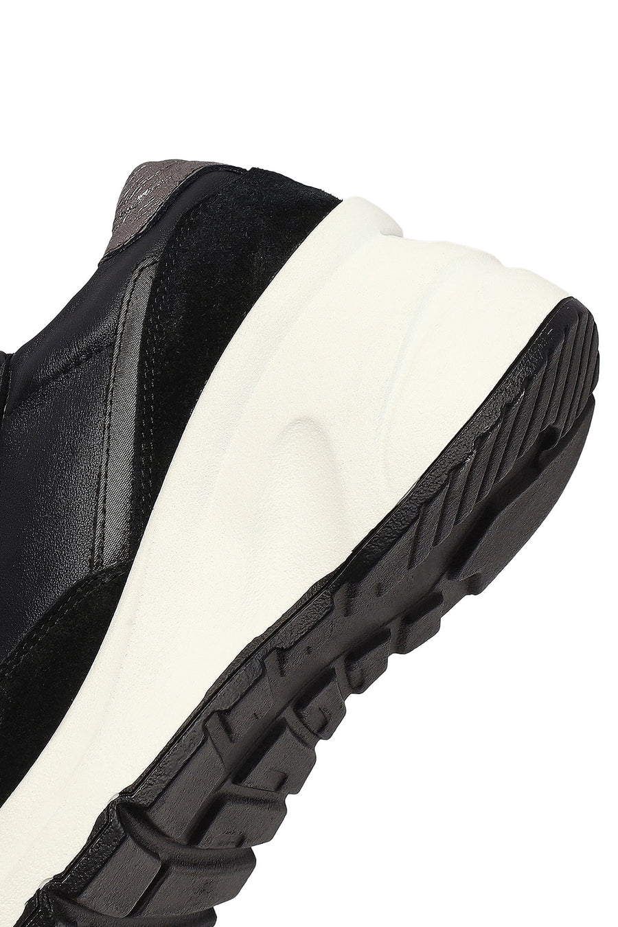 Kadın Siyah Bağcıklı Fermuar Detaylı Dolgu Topuklu Deri Sneaker
