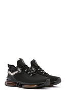 Derimod Zero Men's Black Lace-Up Thick Soled Fabric Sneaker | Derimod