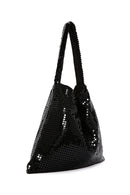 Women's Black Metal Patterned Shoulder Bag | Derimod