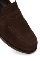 Woman Brown Suede Loafer | Derimod