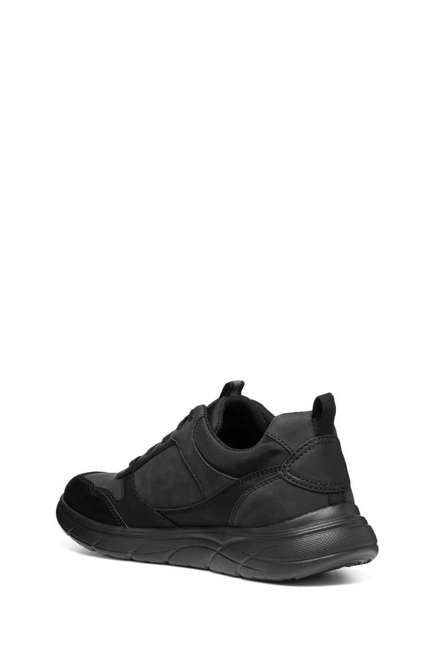 Geox Men Black Nebula Lace-Up Fabric Sneaker