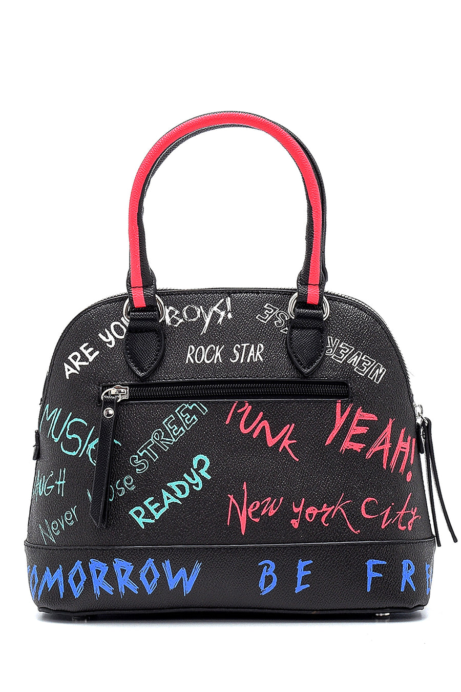 Women's Text Patterned Shoulder Bag