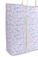 Woman Blue Printed Shoulder Bag | Derimod