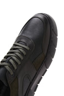 Men's Green Leather Thick Soled Sneaker | Derimod