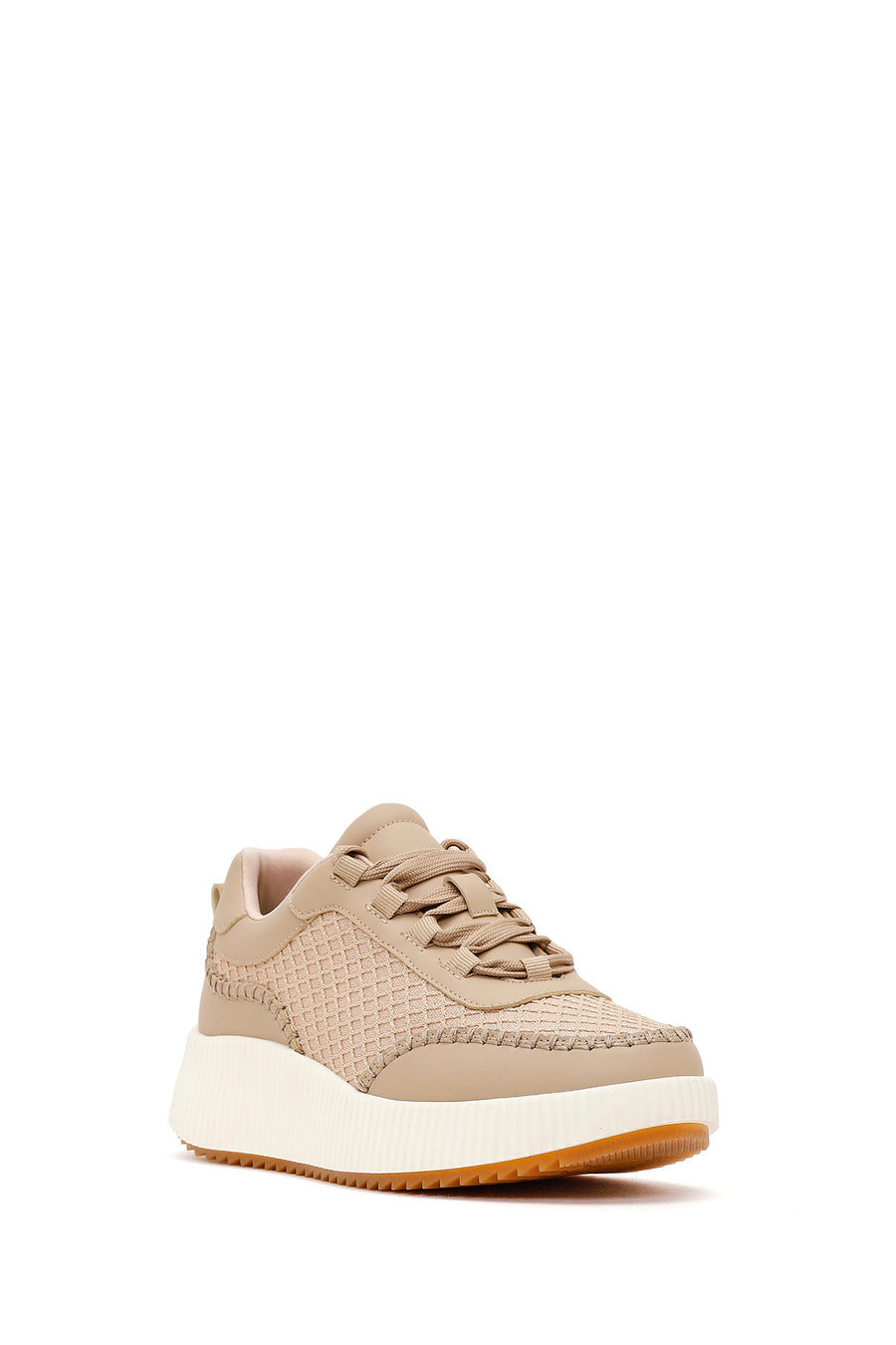 Women's Beige Thick Soled Sneaker