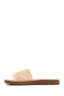 Women's Beige Straw Slippers | Derimod