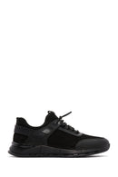 Men's Black Nubuck Leather Detailed Sneaker | Derimod