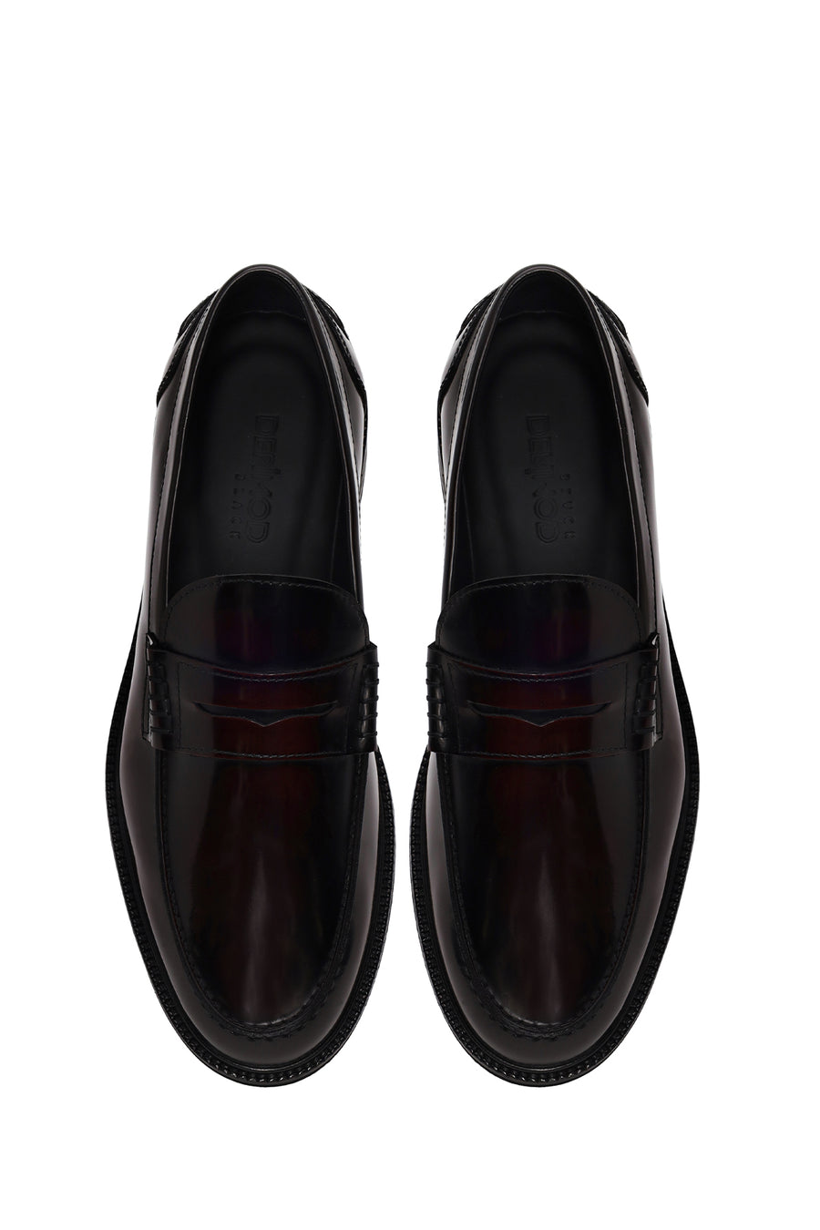 Erkek Bordo Deri Casual Loafer