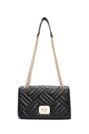 Women's Black Long Chain Strap Quilted Shoulder Bag | Derimod