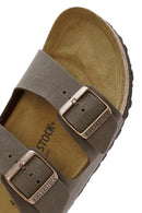 Birkenstock Men's Mink Double Buckle Arizona Eva Slippers | Derimod