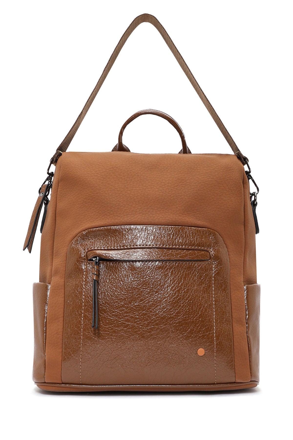 Women's Brown Shoulder Strap Casual Backpack 24WBD256314 | Derimod