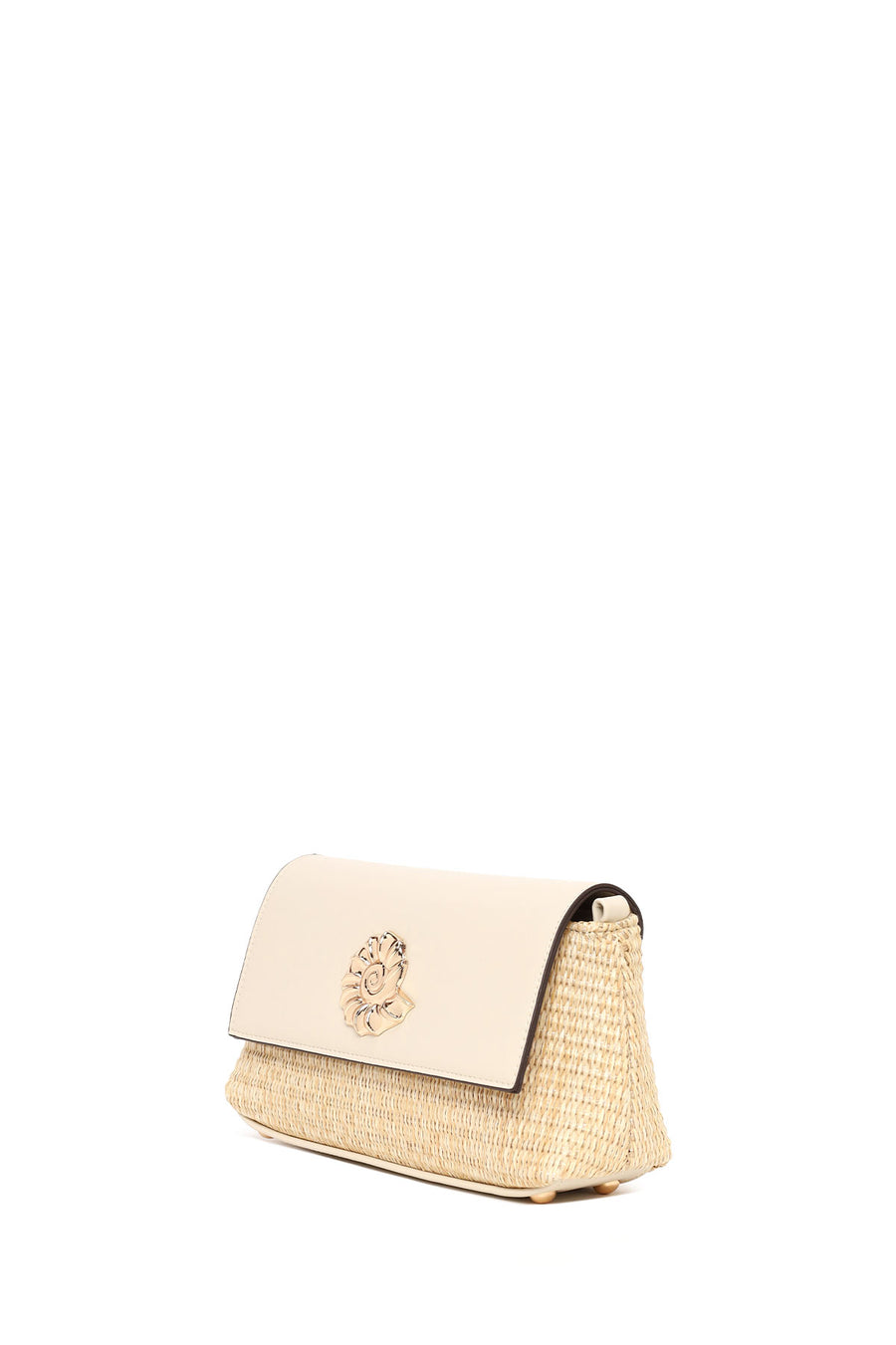Woman Cream Long-Strap Woven Straw Shoulder Bag
