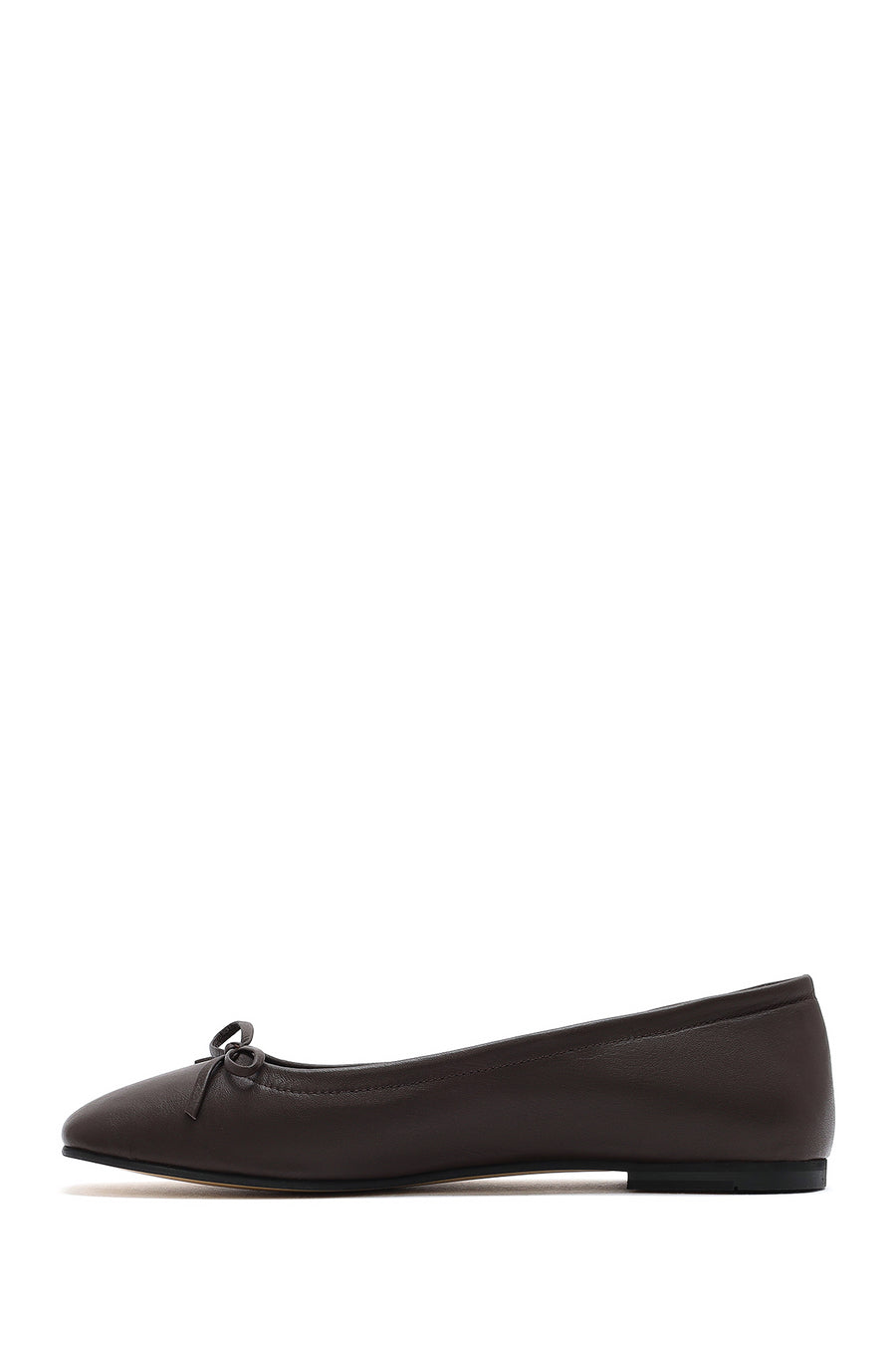 Derimod Flex Woman Brown Bow Leather Ballerine Shoes