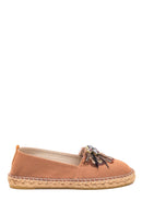 Women's Tan Stone Straw Sole Espadrille | Derimod