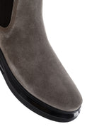 Men's Mink Thick Soled Suede Leather Casual Chelsea Boots | Derimod