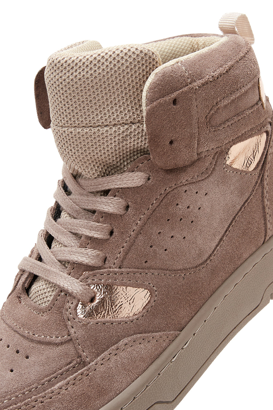 Kadın Vizon Süet Deri Bilekli Sneaker