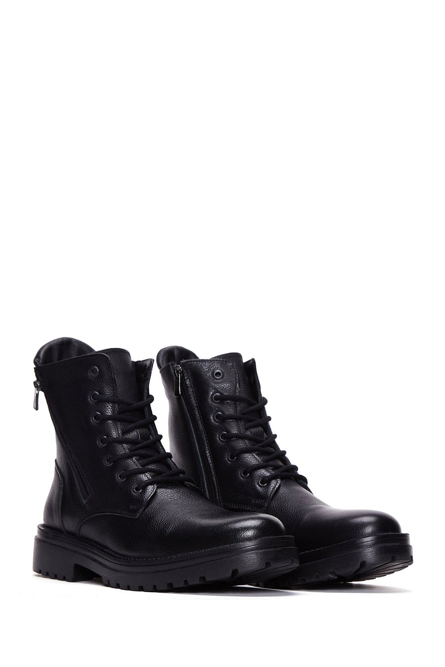 Men's Leather Zippered Boots