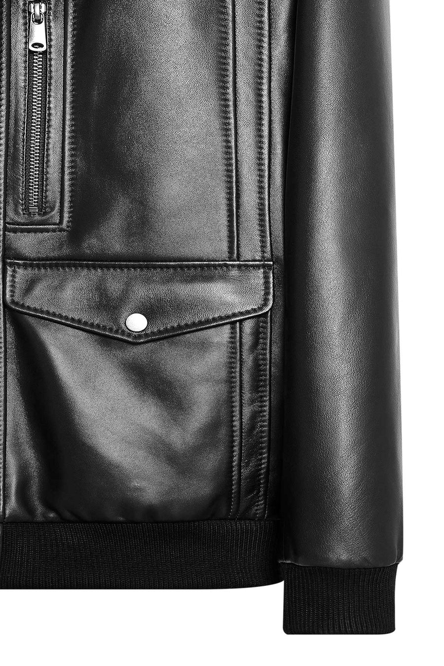 Bryan Men's Black Leather Jacket
