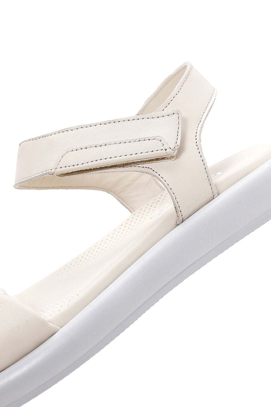 Kadın Bej Deri Comfort Sandalet