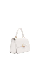 Women's Cream Long Strap Printed Classic Crossbody Bag | Derimod