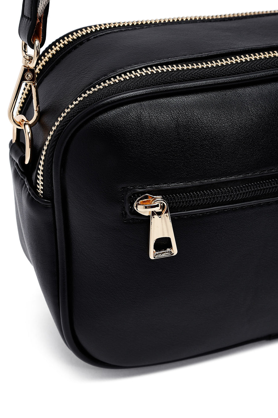 Woman Black Patterned Crossbody Bag