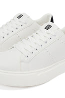 Male White Lace-Up Chunky Sneaker | Derimod