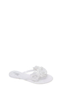 Woman White Floral Jelly Slipper | Derimod