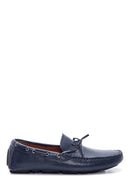 Erkek Lacivert Deri Casual Loafer | Derimod