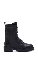 Women's Leather Zippered Boots | Derimod