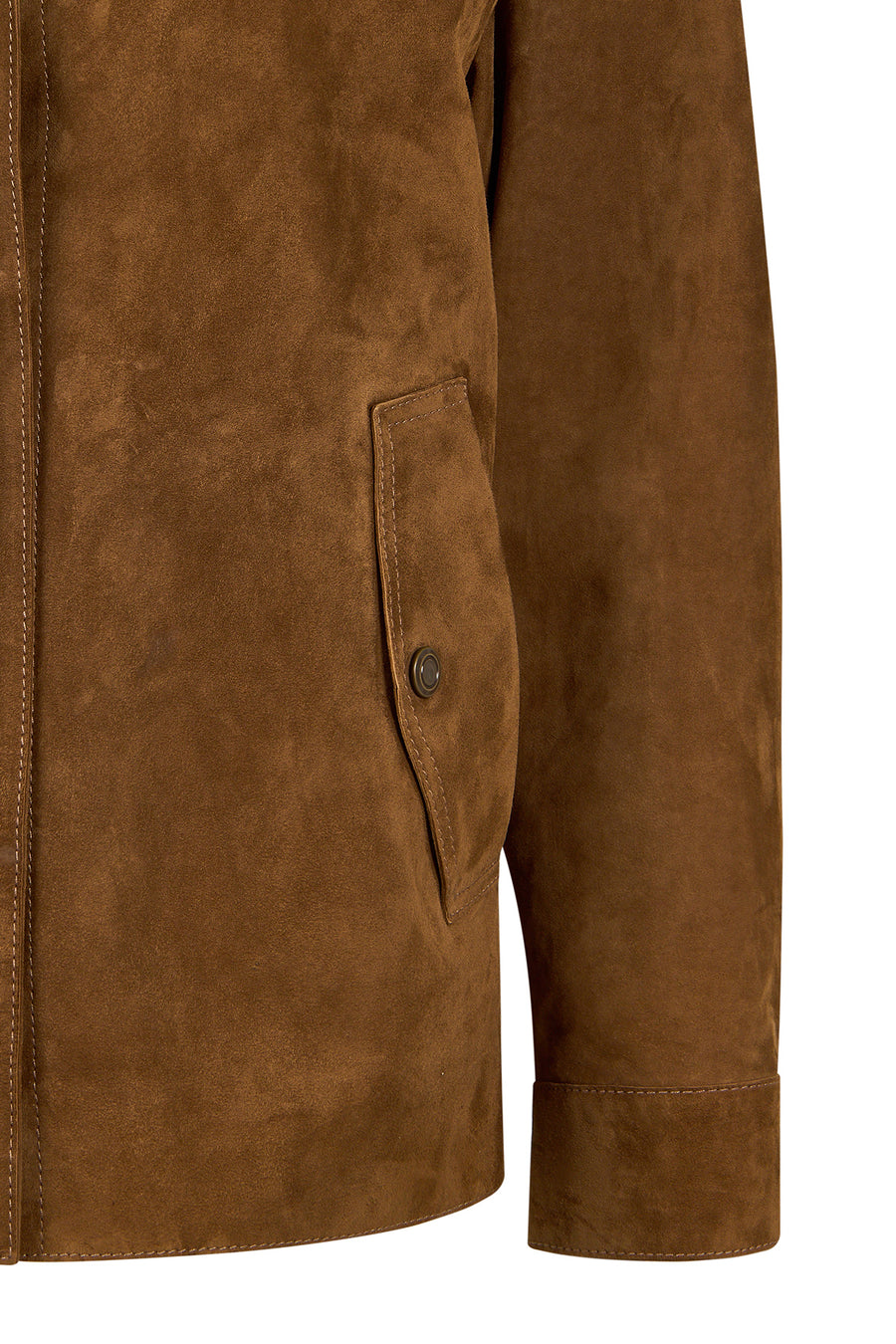 Valencia Woman Camel A-Form Suede Jacket