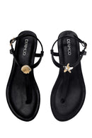 Woman Black Flip-Flop Sandal | Derimod