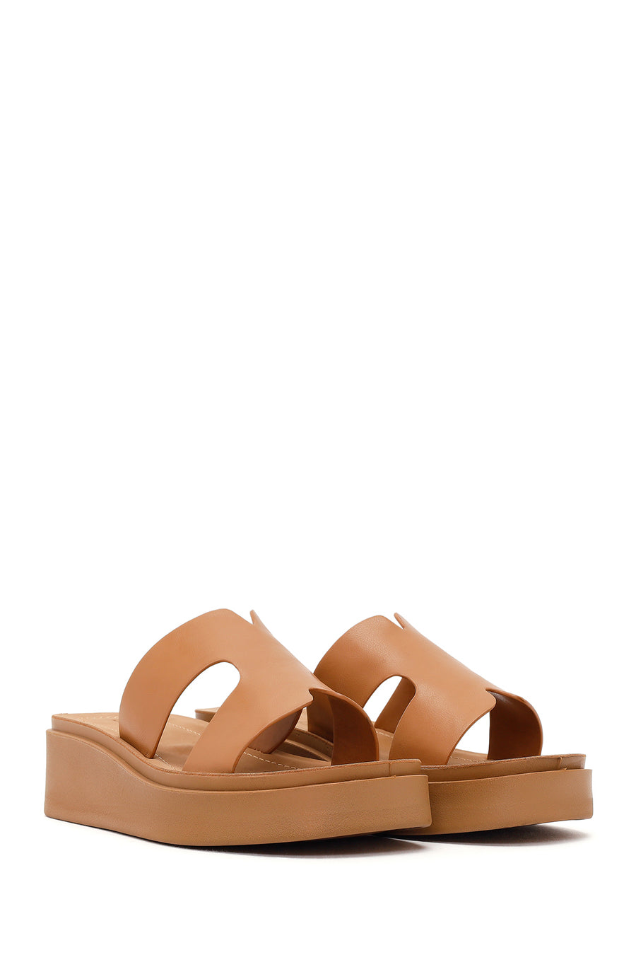 Women's Camel Chunky Sole Slippers