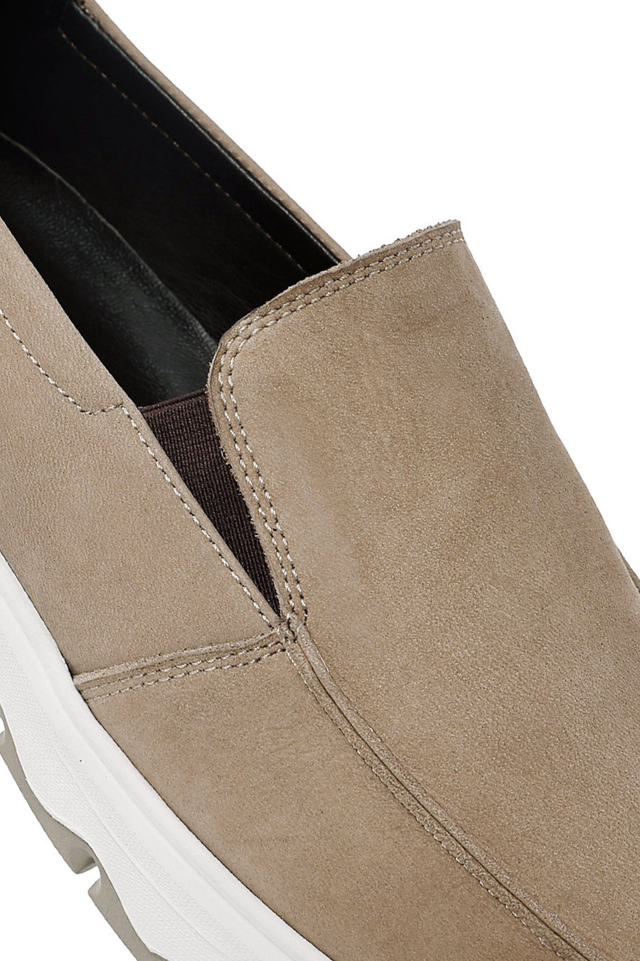 Erkek Vizon Nubuk Deri Comfort Loafer