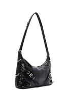 Women's Black Metal Detailed Shoulder Bag | Derimod