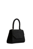 Women's Black Long Chain Strap Stone Cross Bag | Derimod