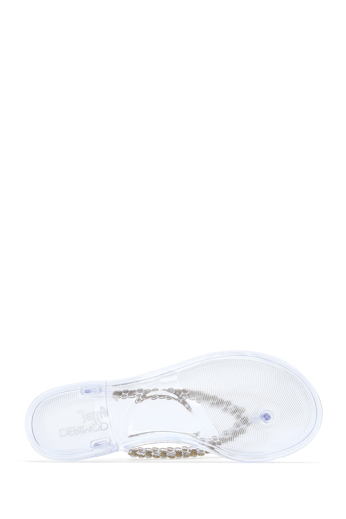 Kadın Şeffaf Parmak Arası Taşlı Jelly Terlik