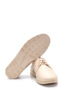 Women's Beige Leather Comfort Shoes | Derimod