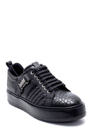 Men's Leather Crocodile Patterned Sneaker | Derimod