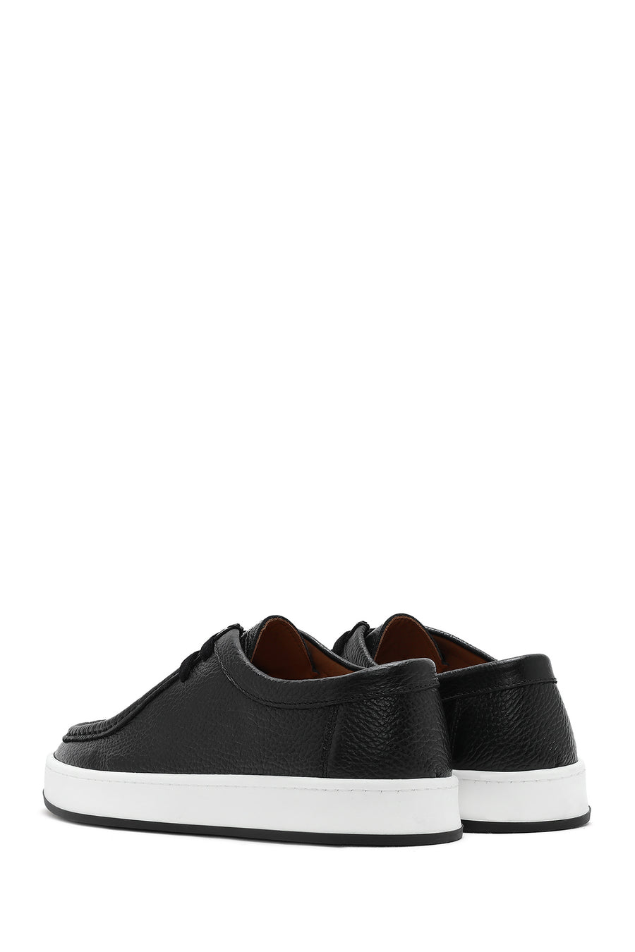 Men's Black Lace-up Leather Casual Shoes