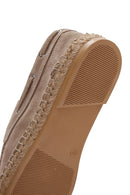 Men's Beige Suede Leather Espadrille | Derimod