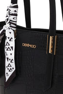 Woman Black Long Strap Printed Shoulder Bag | Derimod