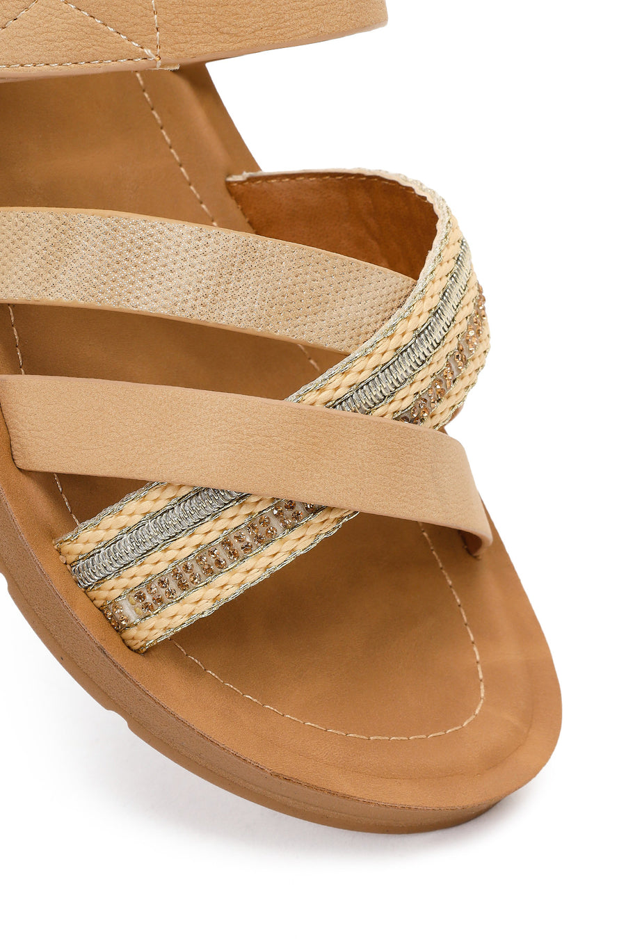 Women's Tan Strappy Sandals